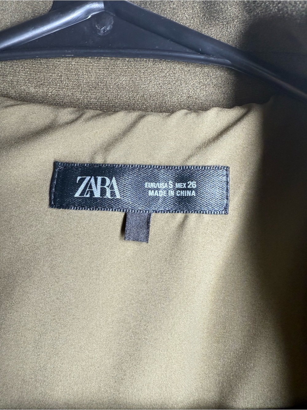 Viral Zara Suede Effect Bomber Jacket -Olive & Oversized - Picture 4 of 10